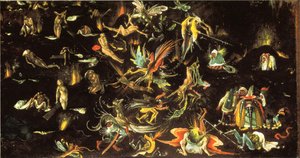 La résurrection des morts et les damnés conduits en enfer (fragment d